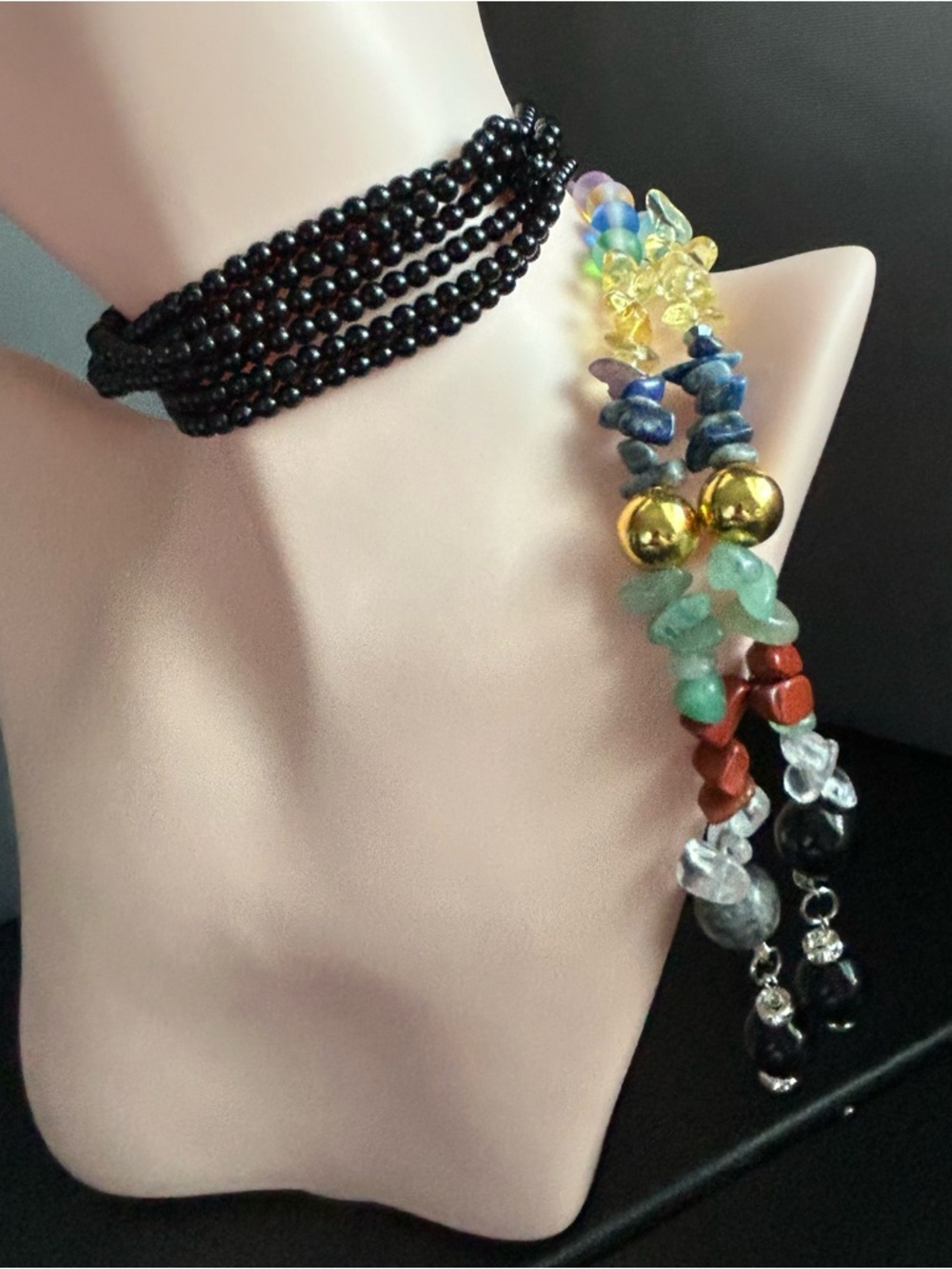 Super large (180cms)open hand crafted necklace to be used as your desire. New